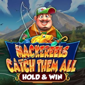 Screenshot esempio di una slot machine dal lobby di giochi Pribet, titolo "Mackerels Catch Them All"